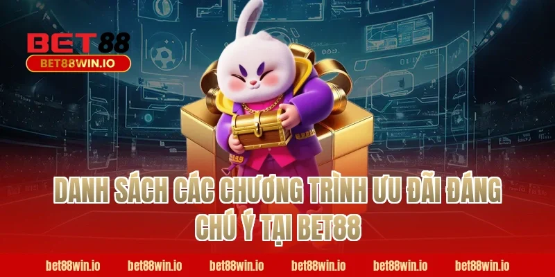 Danh sách các chương trình ưu đãi đáng chú ý tại BET88